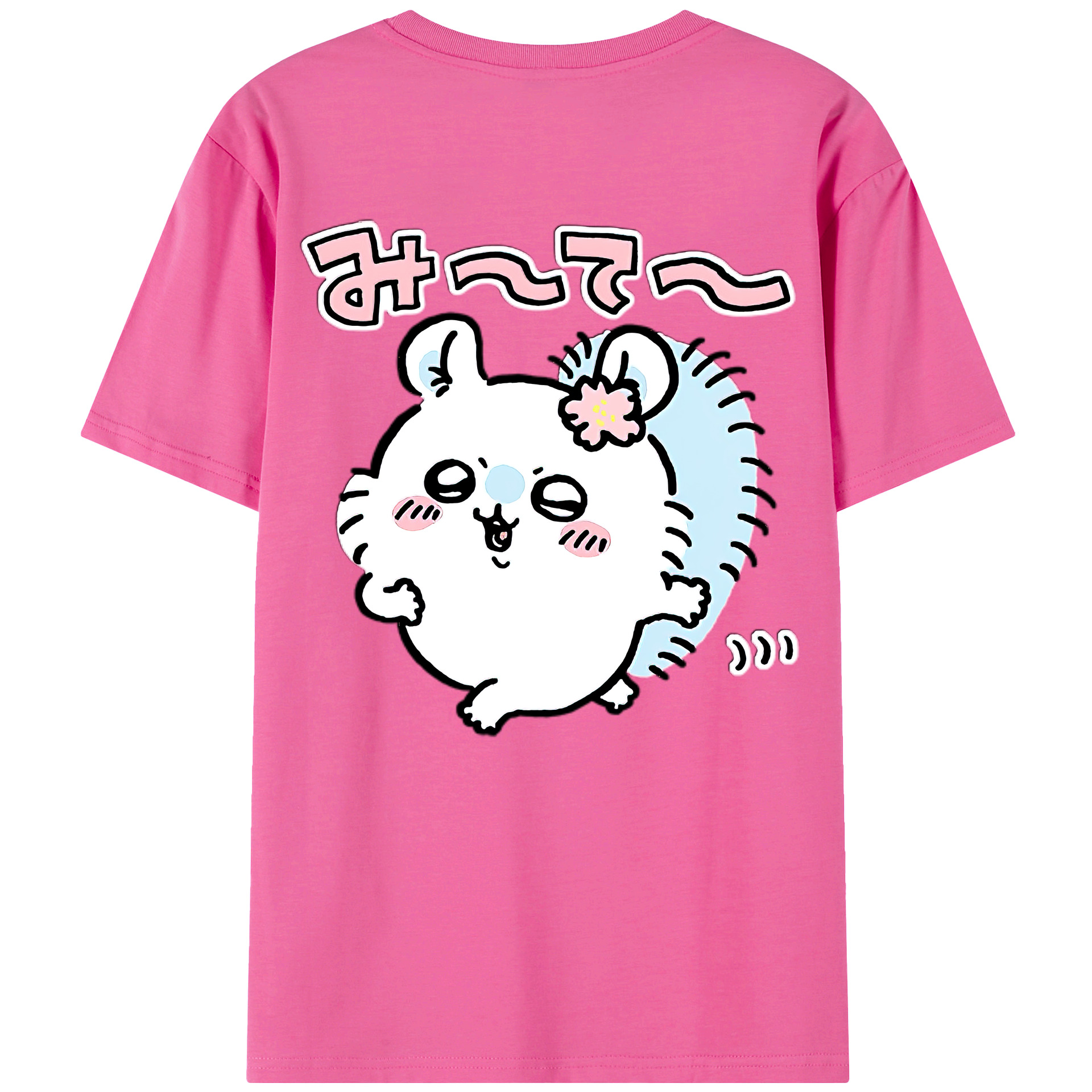 （画像用） ちいかわ モモンガ Chii-kawa Momonga レディース半袖Tシャツ(バックプリント)